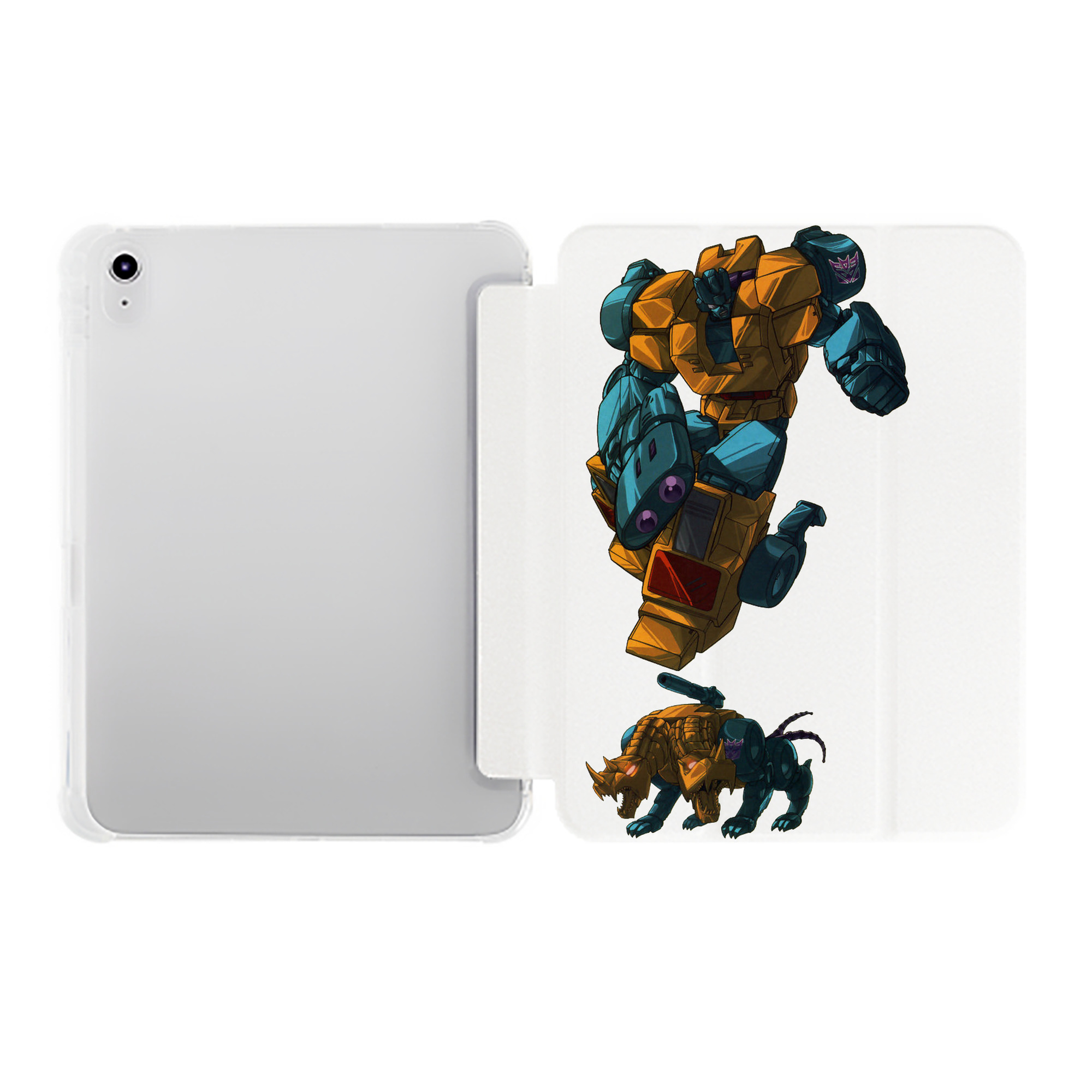 （画像用）  IPad ケース ペン収納付き 三つ折りスタンド PUレザー×シリコン 対応機種9.5/10.5/10.9インチ